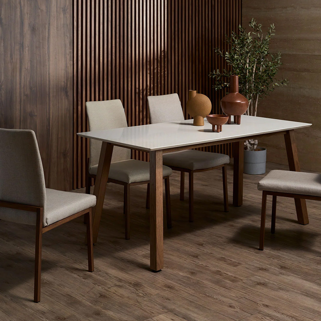 Cellini stone top dining table and chairs.