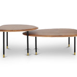 CELADON Coffee Table With Gold-Tipped Steel Legs