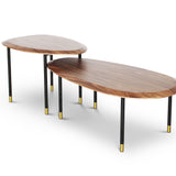 CELADON Coffee Table With Gold-Tipped Steel Legs