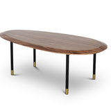 CELADON Coffee Table With Gold-Tipped Steel Legs