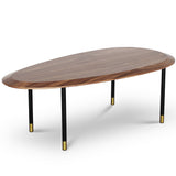 CELADON Coffee Table With Gold-Tipped Steel Legs