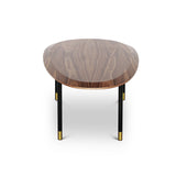 CELADON Coffee Table With Gold-Tipped Steel Legs