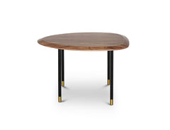 CELADON Coffee Table With Gold-Tipped Steel Legs