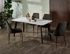 KAY Quartz with Marble Accents Dining Table