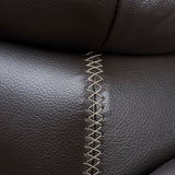 KOF half leather sofa with adjustable headrests