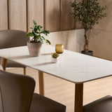 BELA Quartz with Marble Accents Dining Table