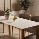 BELA Quartz with Marble Accents Dining Table