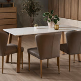 BELA Quartz with Marble Accents Dining Table