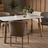 BELA Quartz with Marble Accents Dining Table