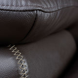 KOF half leather sofa with adjustable headrests