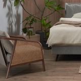 NASH rattan fabric armchair