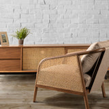 NASH rattan fabric armchair