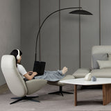 OSLO Leather Swivel Adjustable Headrest Single Sofa