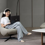 OSLO Leather Swivel Adjustable Headrest Single Sofa