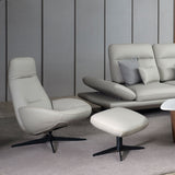 OSLO Leather Swivel Adjustable Headrest Single Sofa