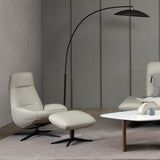 OSLO Leather Swivel Adjustable Headrest Single Sofa