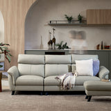 BORGES Leather Luxury Plush Back and Headrest Modular Sofa