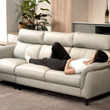 BORGES Leather Luxury Plush Back and Headrest Modular Sofa