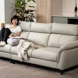 BORGES Leather Luxury Plush Back and Headrest Modular Sofa