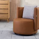 CLUB Leather Swivel Armchair