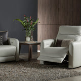 PENNA Leather Motorised Recliner with Adjustable Headrests Modular Sofa