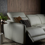 PENNA Leather Motorised Recliner with Adjustable Headrests Modular Sofa
