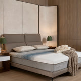 CRUISE Leather Upholstery with Lumbar Support Bed Frame