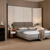 CRUISE Leather Upholstery with Lumbar Support Bed Frame