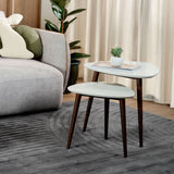 DANSKA Quartz Top with Marble Accents Coffee Table