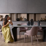 FOLD Quartz With Marble Accents Dining Table