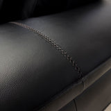 KOF half leather sofa with adjustable headrests