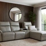 DALLAS Half Leather Manual Recliner Sofa