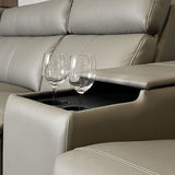 DALLAS Half Leather Manual Recliner Sofa