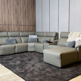 DALLAS Half Leather Manual Recliner Sofa