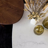 ARC Quartz Top with Marble Accents Coffee Table