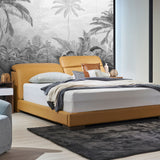 FLIQ Leather with Adjustable Headboard Bed Frame