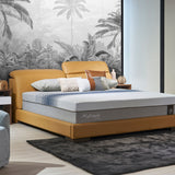 FLIQ Leather with Adjustable Headboard Bed Frame
