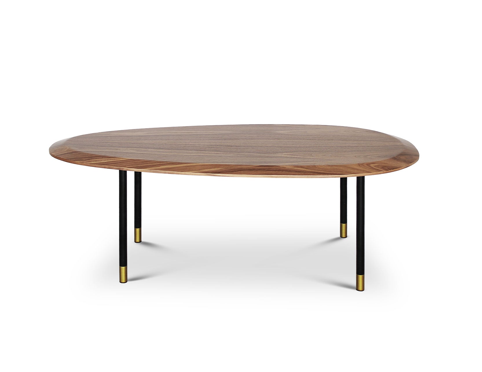 CELADON Coffee Table With Gold-Tipped Steel Legs