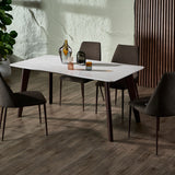 KAY Quartz with Marble Accents Dining Table