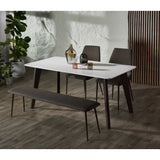 KAY Quartz with Marble Accents Dining Table
