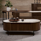 FLUTO Sintered Stone Convertible Coffee Table