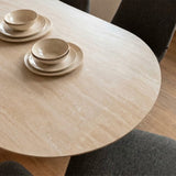 TIANA Travertine Sintered Stone Top Dining Table