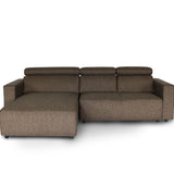 KARL SA Fabric with Adjustable Headrests L-Shape Sofa
