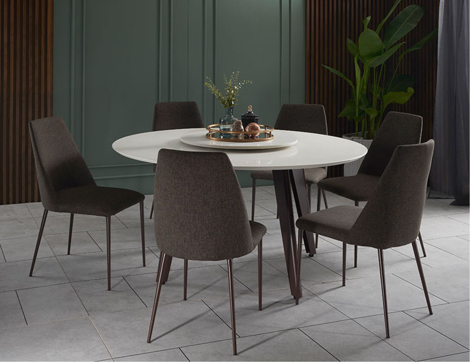 KAY Round Quartz Top Dining Table – Cellini Design Center Pte Ltd