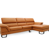 KORUS Leather Adjustable Headrest Modular Sofa
