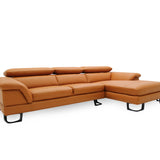 KORUS Leather Adjustable Headrest Modular Sofa