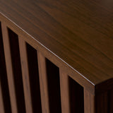 LOUVRE Fluted Timber with Storage Drawer Coffee Table