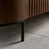 FLUTO Walnut with Sintered Stone Top and Steel Legs Sideboard