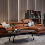 KORUS Leather Adjustable Headrest Modular Sofa