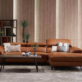 KORUS Leather Adjustable Headrest Modular Sofa